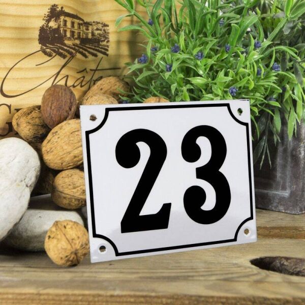 Huisnummerbord groot wit nummer 22