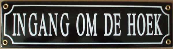 Straatnaambord klein & extra