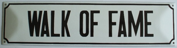 Straatnaambord Walk of fame