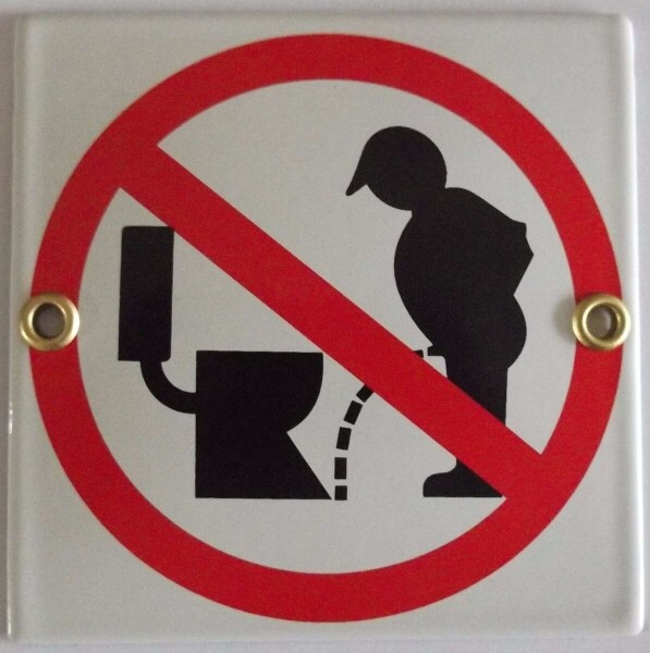 Pictogram: niet naast pot plassen