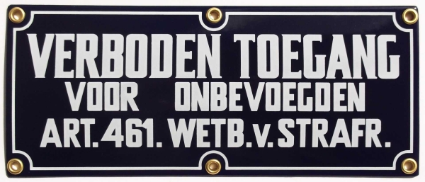 Verboden toegang bord