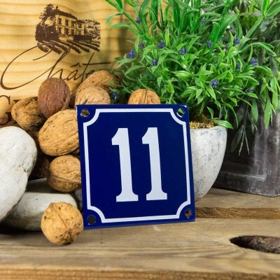 Huisnummerbord klein 'blauw' 11