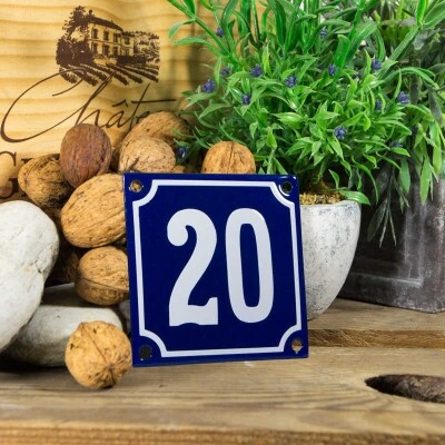 Huisnummerbord klein 'blauw' 20