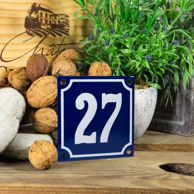 Huisnummerbord klein 'blauw' 27
