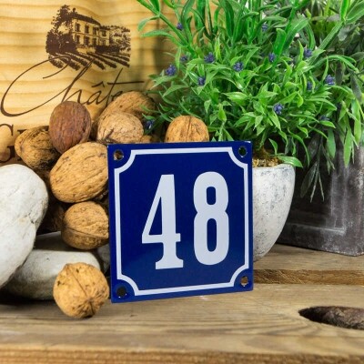 Huisnummerbord klein 'blauw' 48