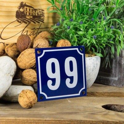 Huisnummerbord klein 'blauw' 99