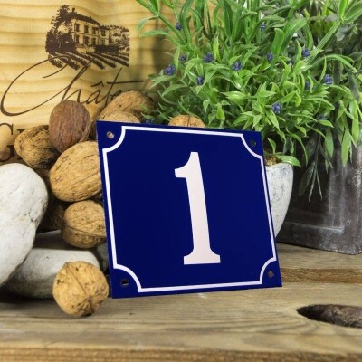 Huisnummerbord groot 'blauw' 1
