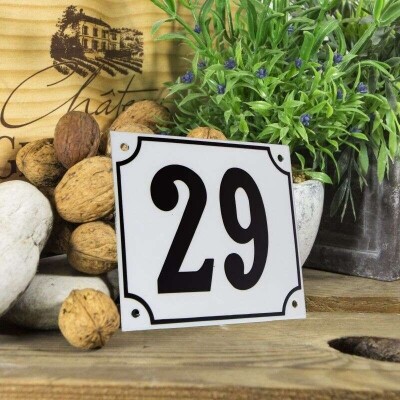 Huisnummerbord groot 'wit' 29