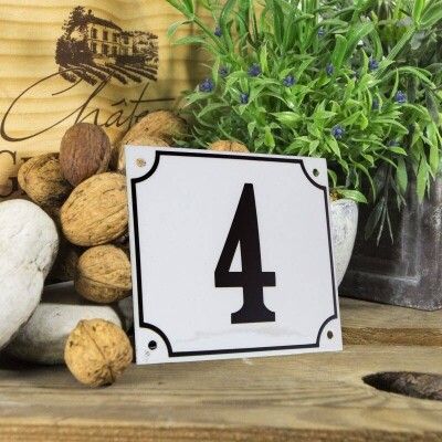 Huisnummerbord groot 'wit' 4