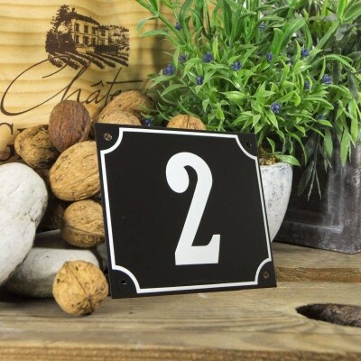 Huisnummerbord groot 'zwart' 2