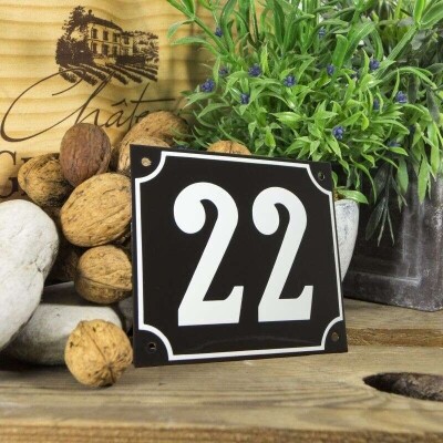 Huisnummerbord groot 'zwart' 23