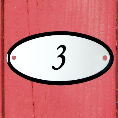Huisnummerbordje 'ovaal' 3