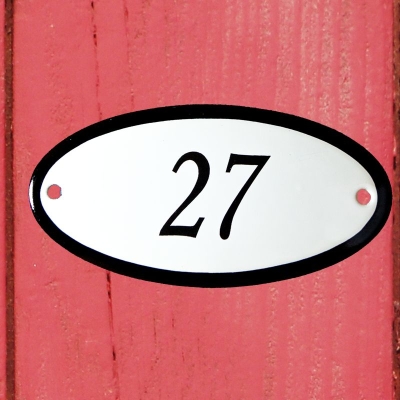 Huisnummerbordje 'ovaal' 27