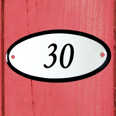 Huisnummerbordje 'ovaal' 30