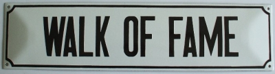 Straatnaambord Walk of fame
