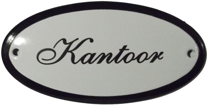 Emaille deurbordje kantoor